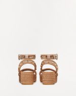 ROCKSTUD FLATFORM SANDAL IN CALFSKIN 45MM - Image 2
